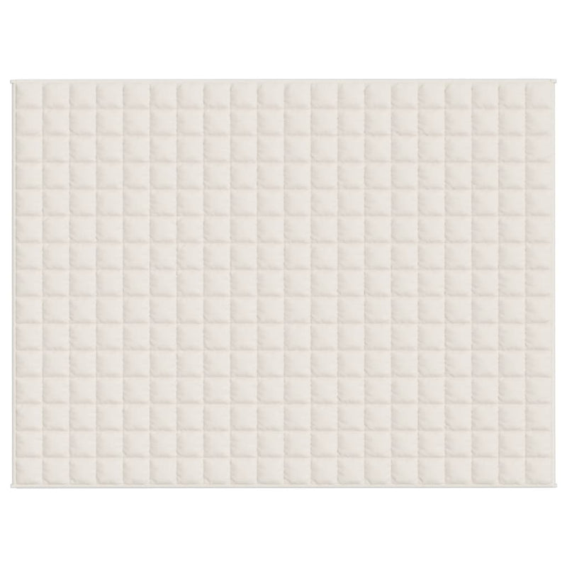 Load image into Gallery viewer, Vidaxl verzwaringsdeken 152x203 cm 11 kg stof lichtcrèmekleurig
