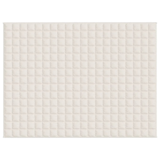 Vidaxl verzwaringsdeken 152x203 cm 11 kg stof lichtcrèmekleurig