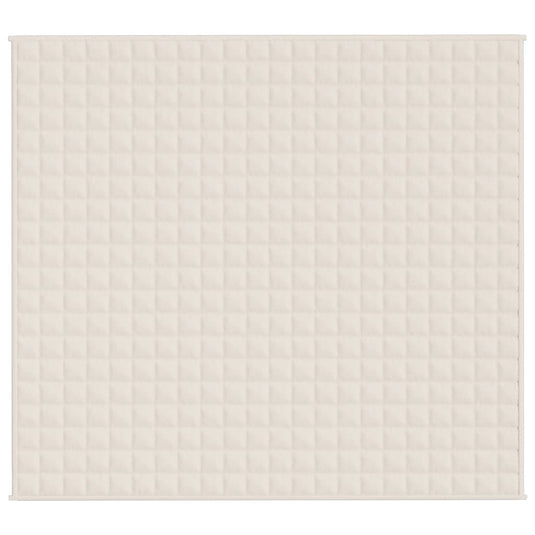 Vidaxl verzwaringsdeken 200x230 cm 9 kg stof lichtcrèmekleurig