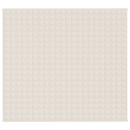 Vidaxl verzwaringsdeken 200x230 cm 13 kg stof lichtcrèmekleurig