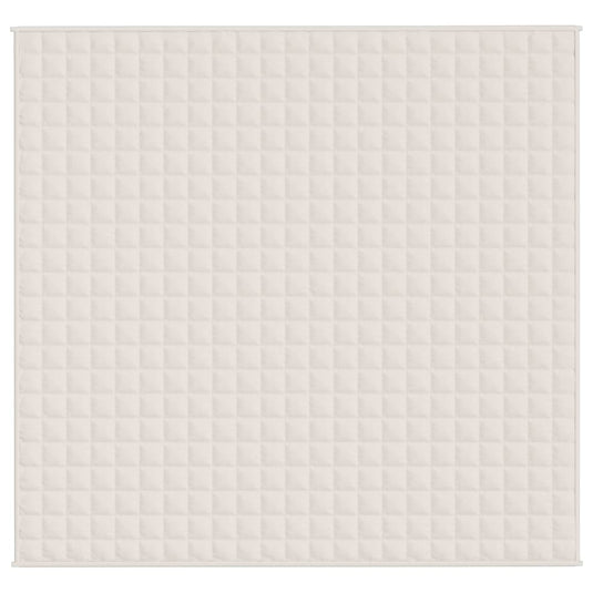 Vidaxl verzwaringsdeken 220x230 cm 11 kg stof lichtcrèmekleurig