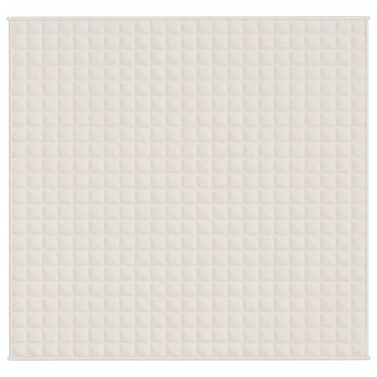 Vidaxl verzwaringsdeken 220x240 cm 11 kg stof lichtcrèmekleurig