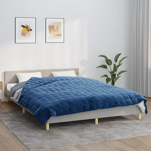 Vidaxl verzwaringsdeken 220x230 cm 11 kg stof blauw