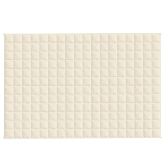Vidaxl verzwaringsdeken 122x183 cm 5 kg stof lichtcrèmekleurig
