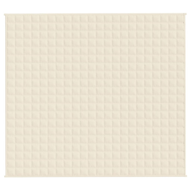 Load image into Gallery viewer, Vidaxl verzwaringsdeken 200x220 cm 13 kg stof lichtcrèmekleurig
