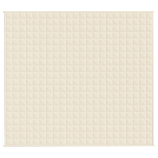 Vidaxl verzwaringsdeken 200x230 cm 13 kg stof lichtcrèmekleurig