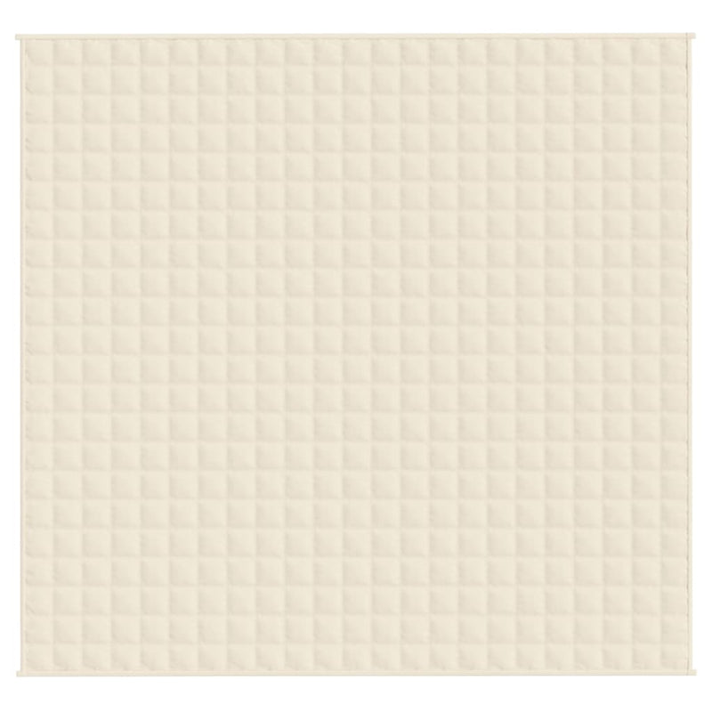 Load image into Gallery viewer, Vidaxl verzwaringsdeken 220x230 cm 11 kg stof lichtcrèmekleurig
