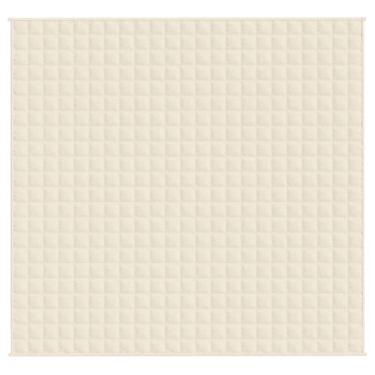Vidaxl verzwaringsdeken 220x240 cm 11 kg stof lichtcrèmekleurig