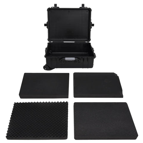 VidaXL Flightcase op wieltjes 63x50x23 cm PP zwart