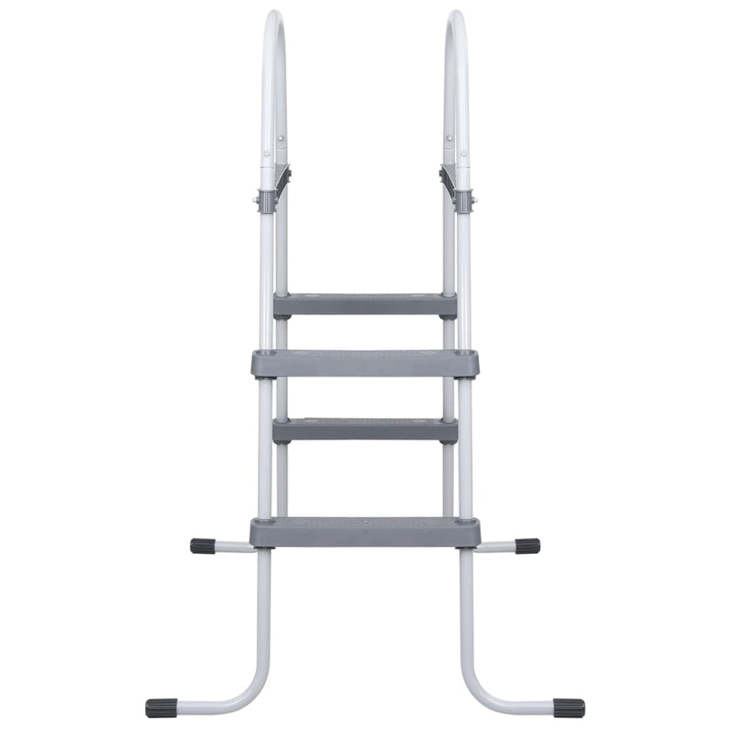 Load image into Gallery viewer, Vidaxl zwembadladder 84 cm staal grijs
