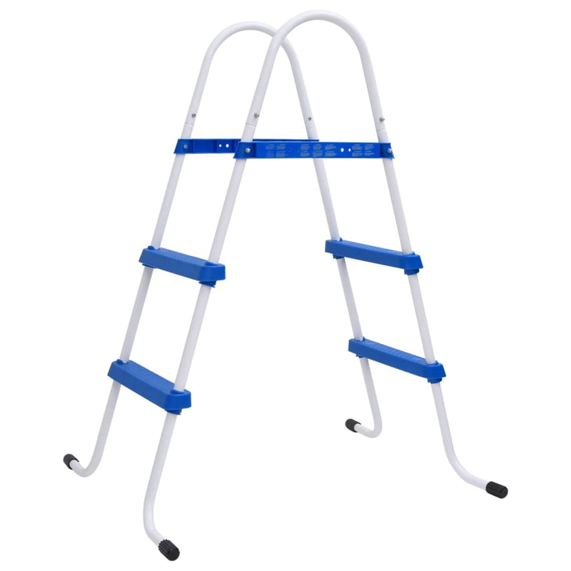 Load image into Gallery viewer, Vidaxl zwembadladder 84 cm blauw en wit
