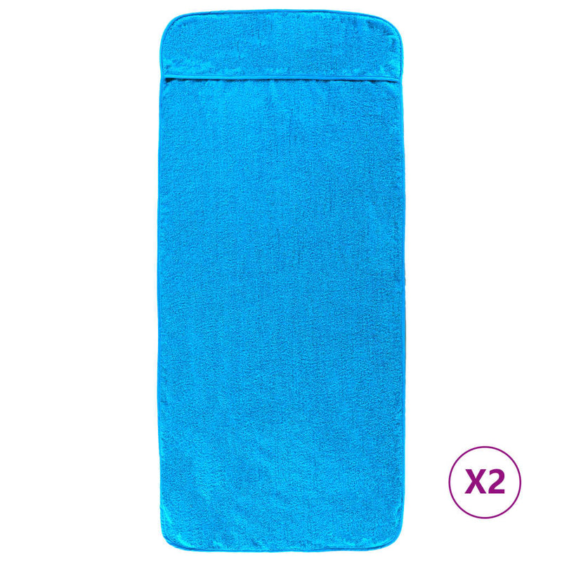 Load image into Gallery viewer, Vidaxl strandhanddoeken 2 st 400 g m² 75x200 cm stof turquoise
