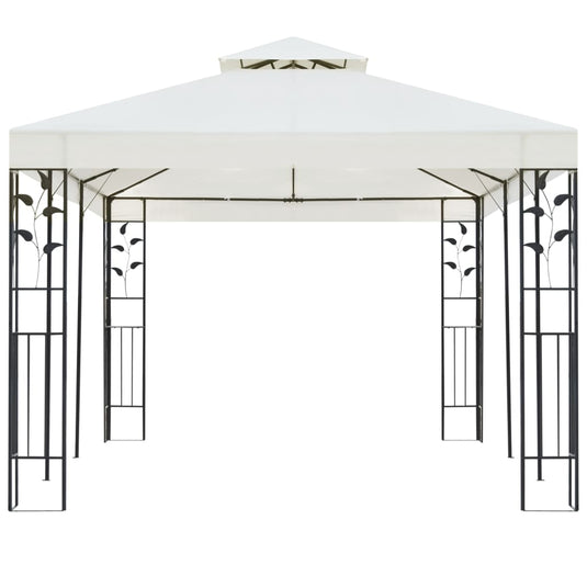 VidaXL Prieel met dubbel dak 6x3 m wit