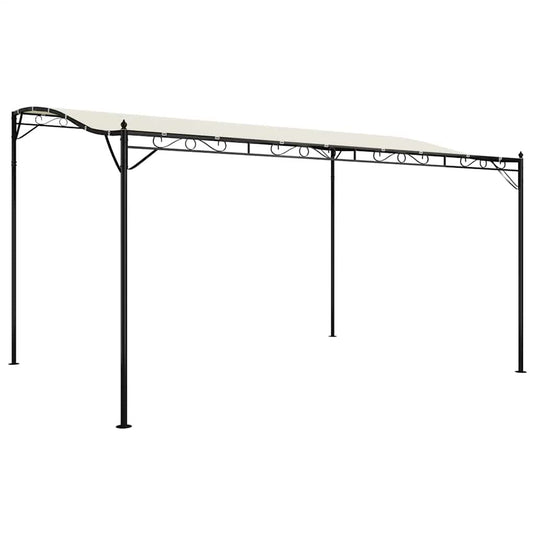 Vidaxl luifel 4x3 m 180 g m² stof en staal crèmekleurig