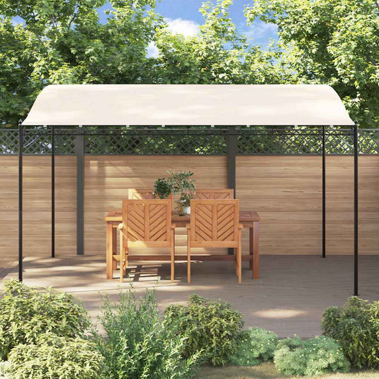 Vidaxl luifel 4x3 m 180 g m² stof en staal crèmekleurig
