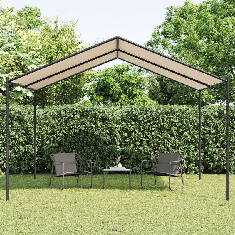 Load image into Gallery viewer, Vidaxl tuinpaviljoen 4x4 m staal en stof beige
