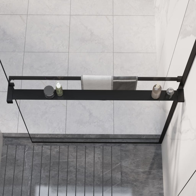 Load image into Gallery viewer, VidaXL Doucheschap voor inloopdouchewand 90 cm aluminium zwart
