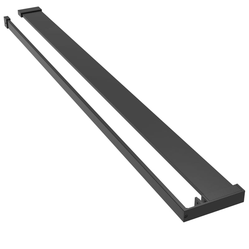 Load image into Gallery viewer, Vidaxl doucheschap voor inloopdouchewand 118 cm aluminium zwart
