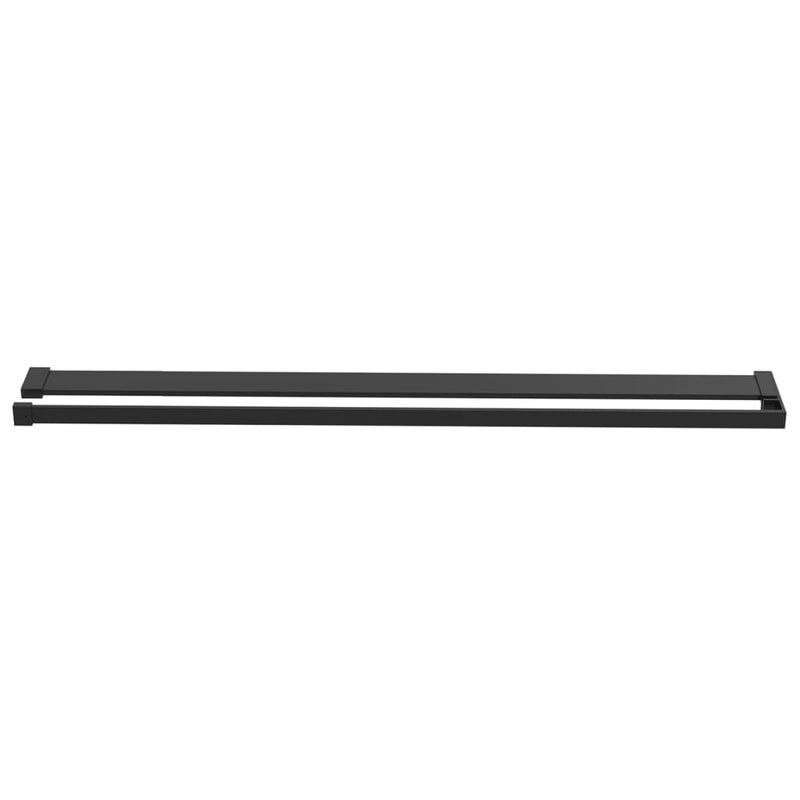 Load image into Gallery viewer, Vidaxl doucheschap voor inloopdouchewand 118 cm aluminium zwart
