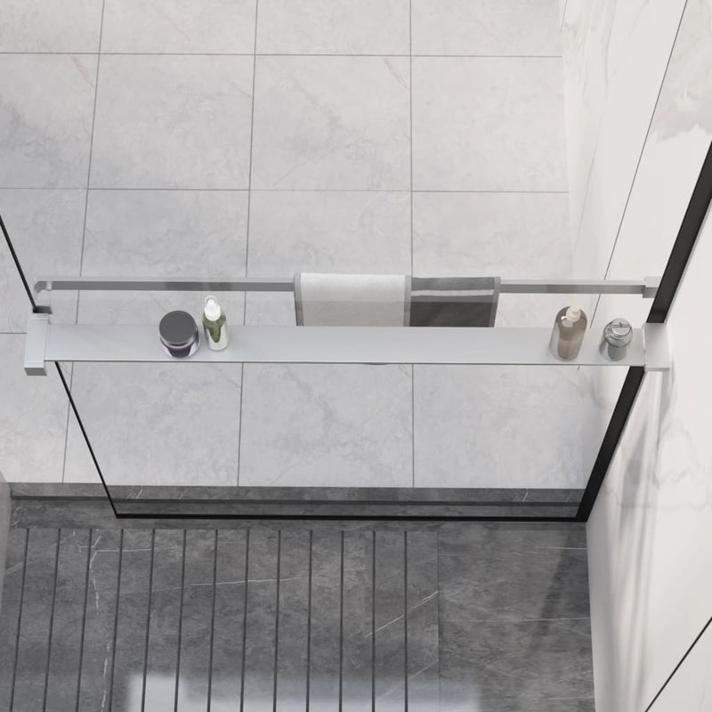 Load image into Gallery viewer, Vidaxl wandschap voor inloopdouchewand 90 cm aluminium chroomkleurig
