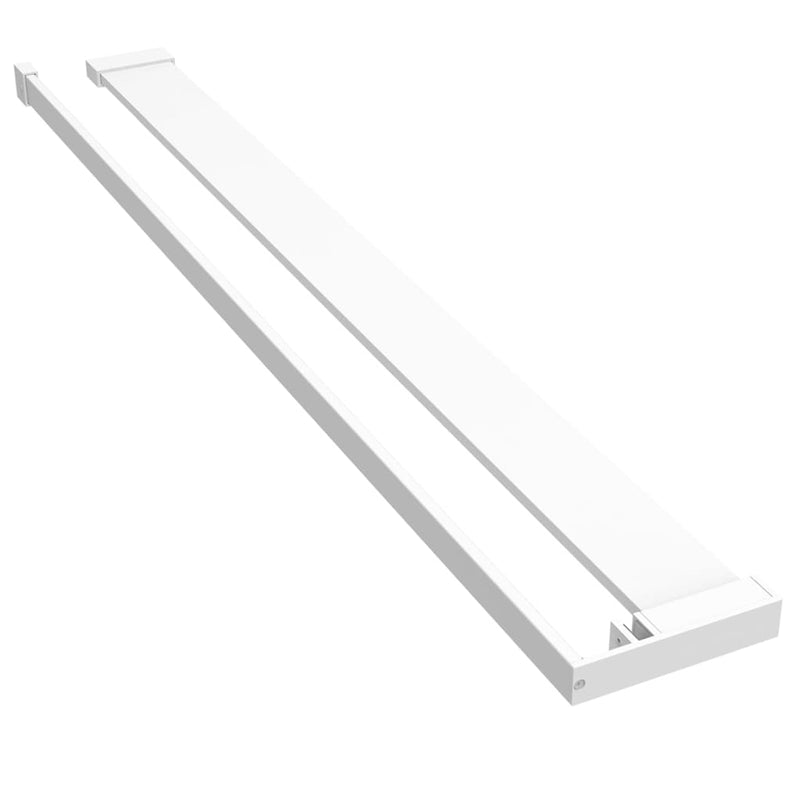 Load image into Gallery viewer, VidaXL Wandschap voor inloopdouchewand 90 cm aluminium wit
