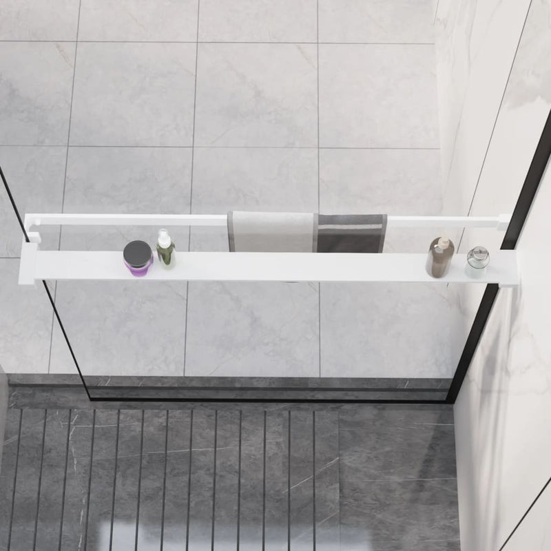 Load image into Gallery viewer, VidaXL Wandschap voor inloopdouchewand 90 cm aluminium wit
