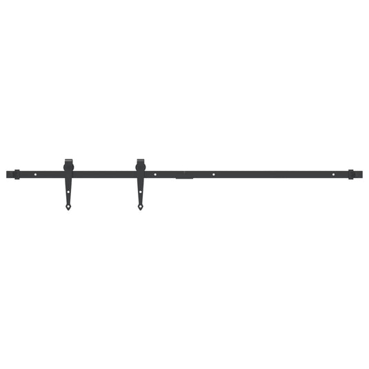 Vidaxl ophangset voor minischuifdeur 122 cm koolstofstaal zwart