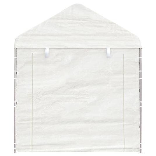 Vidaxl prieel met dak 2,28x2,23x2,69 m polyetheen wit