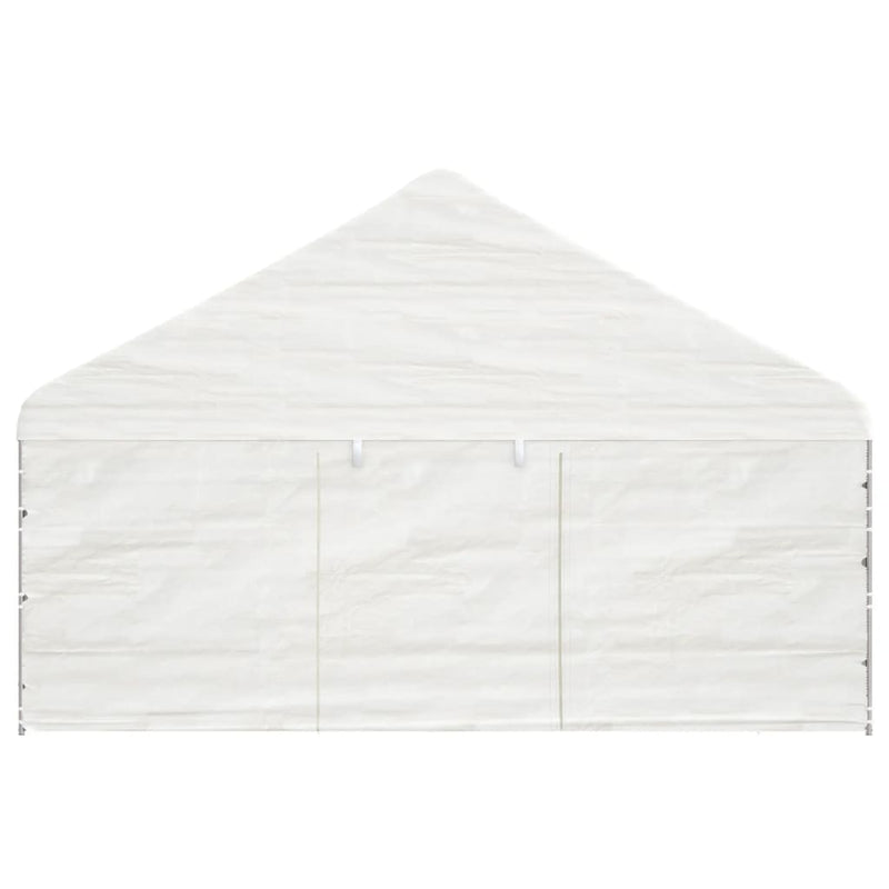 Load image into Gallery viewer, VidaXL Prieel met dak 5,88x2,23x3,75 m polyetheen wit
