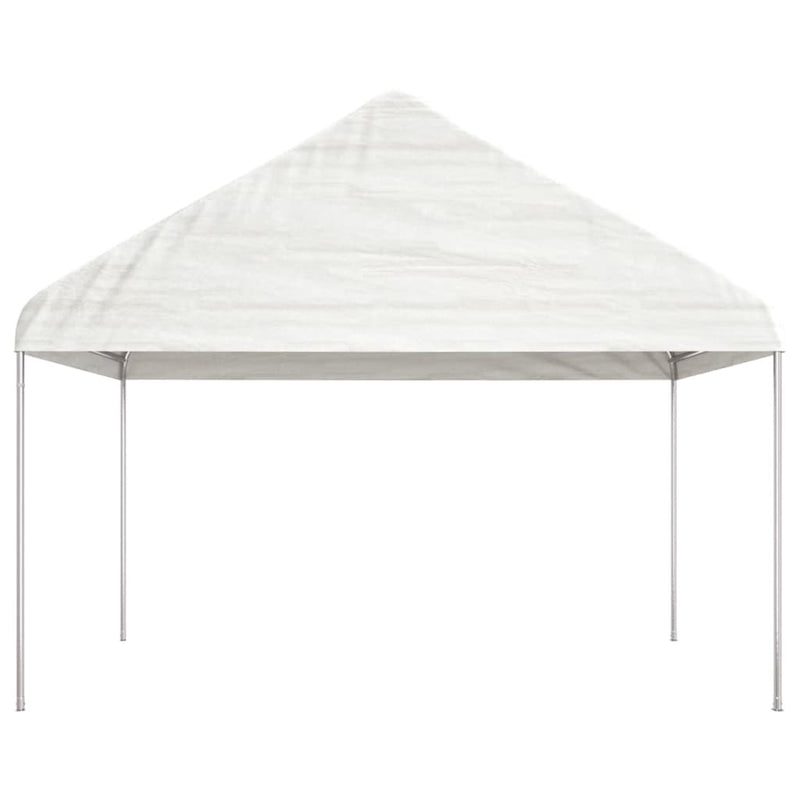 Load image into Gallery viewer, Vidaxl prieel met dak 4,08x2,23x3,22 m polyetheen wit
