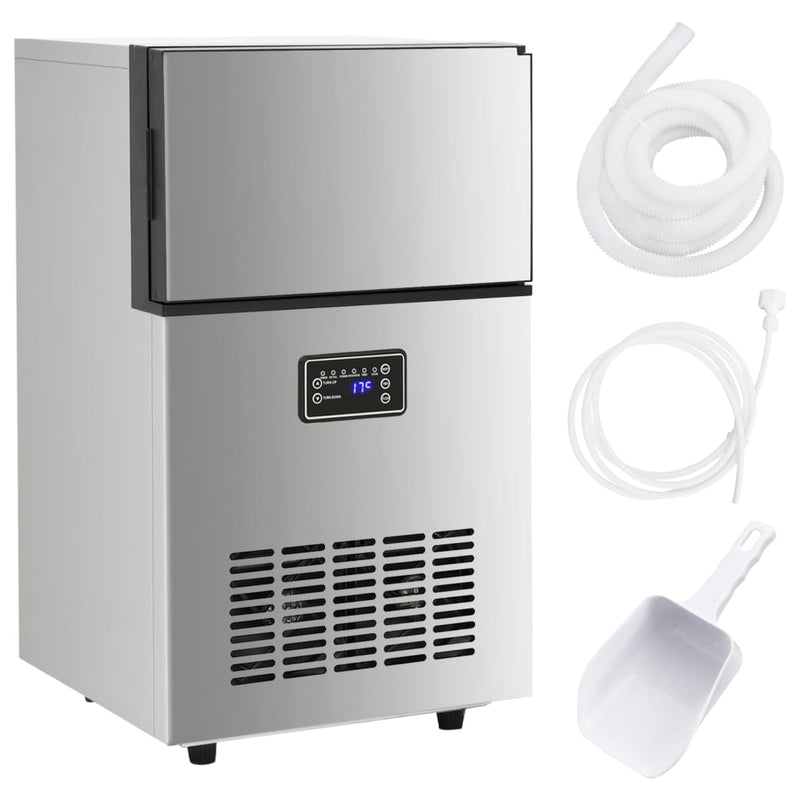 Load image into Gallery viewer, Vidaxl ijsblokjesmachine 45 kg 24 u zilverkleurig
