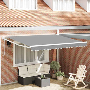 Vidaxl inklapbaar zonnescherm wit 350 x 250 cm aluminium