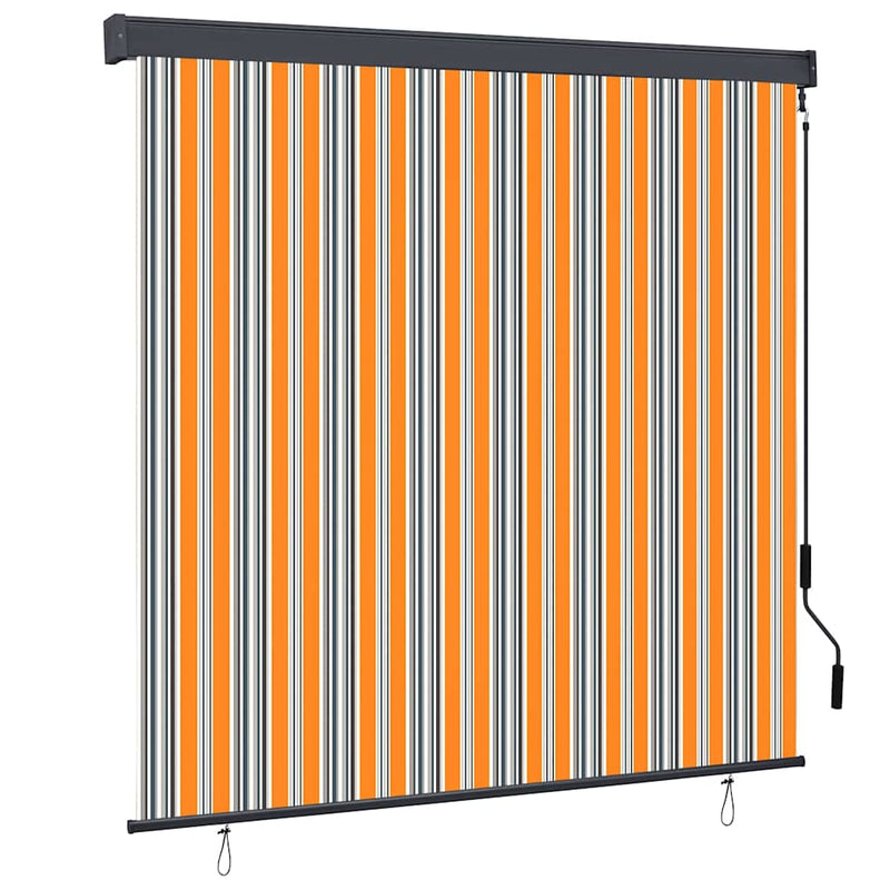 Chargez l'image dans la visionneuse de la galerie, Vidaxl rolgordijn geel en blauw 180 x 250 cm stof en aluminium
