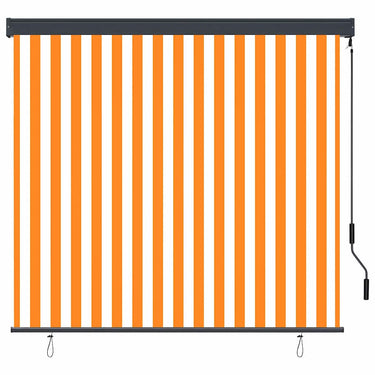Vidaxl rolgordijn wit en oranje 180 x 250 cm stof en aluminium