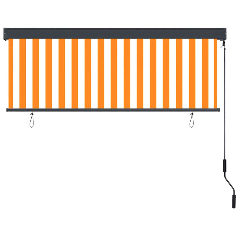 Chargez l'image dans la visionneuse de la galerie, Vidaxl rolgordijn wit en oranje 180 x 250 cm stof en aluminium

