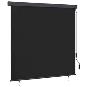 Vidaxl rolgordijn gestreept antraciet 180 x 250 cm stof en aluminium