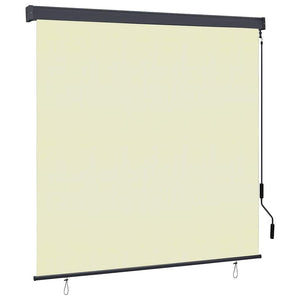Vidaxl rolgordijn met gordijnen crème 180 x 250 cm stof en aluminium