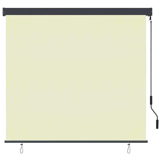 Vidaxl rolgordijn met gordijnen crème 180 x 250 cm stof en aluminium