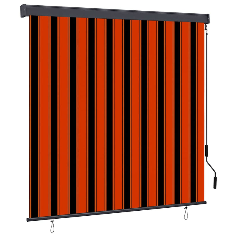 Chargez l'image dans la visionneuse de la galerie, Vidaxl rolgordijn oranje en bruin 180 x 250 cm stof en aluminium
