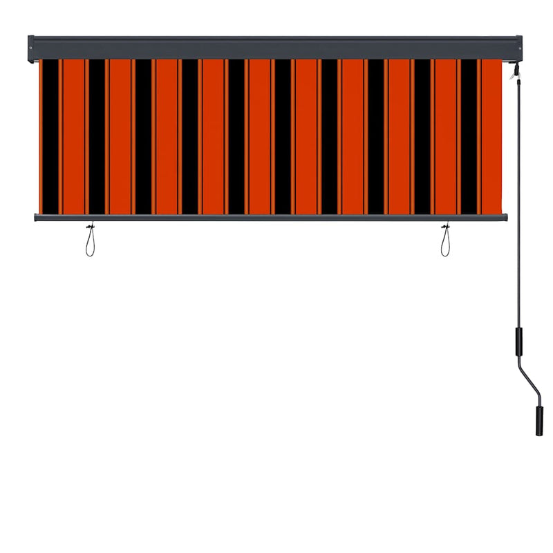 Chargez l'image dans la visionneuse de la galerie, Vidaxl rolgordijn oranje en bruin 180 x 250 cm stof en aluminium
