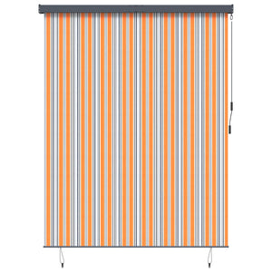 Vidaxl rolgordijn geel en blauw 200 x 250 cm stof en aluminium