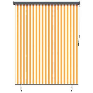 Vidaxl rolgordijn wit en oranje 200 x 250 cm stof en aluminium