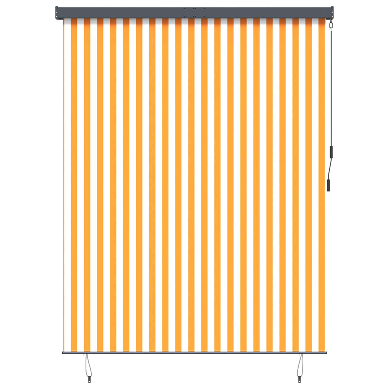 Laden Sie das Bild in Galerie -Viewer, Vidaxl rolgordijn wit en oranje 200 x 250 cm stof en aluminium
