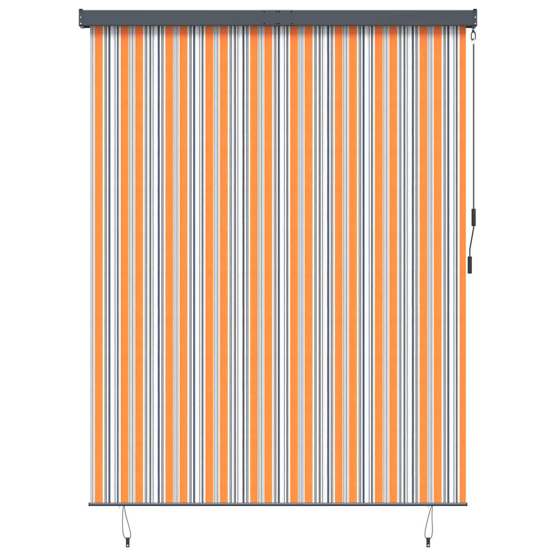 Chargez l'image dans la visionneuse de la galerie, Vidaxl rolgordijn geel en blauw 200 x 250 cm stof en aluminium
