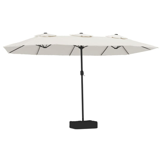 VidaXL Parasol dubbel 449x245 cm zandwit