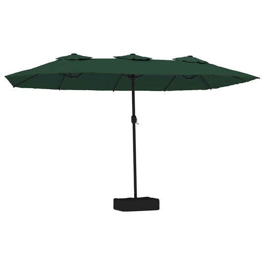 Vidaxl parasol dubbel 449x265 cm groen