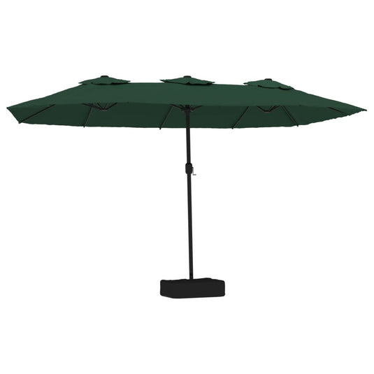 VidaXL Parasol dubbel 449x245 cm groen
