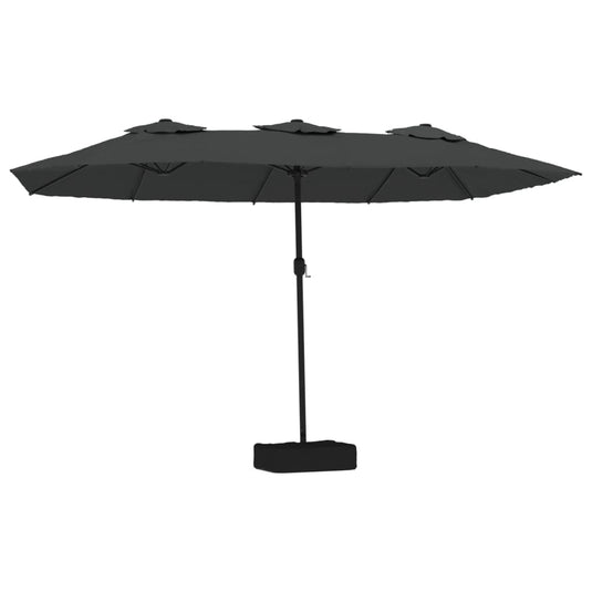 Vidaxl parasol dubbel 449x265 cm antracietkleurig