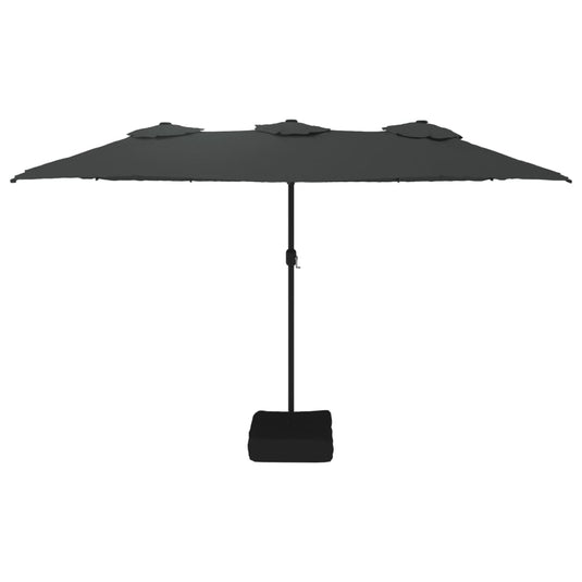 Vidaxl parasol dubbel 449x265 cm antracietkleurig