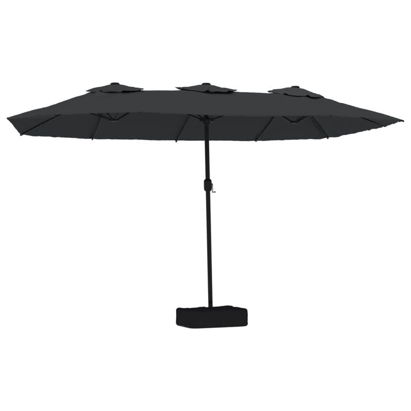 Load image into Gallery viewer, Vidaxl parasol dubbel dak 449x265 cm zwart
